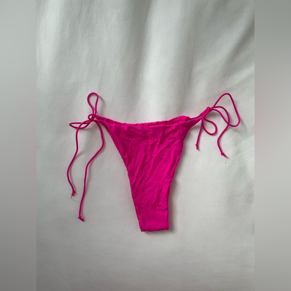 Meshki Hot Pink String Bikini Bottoms - size XL